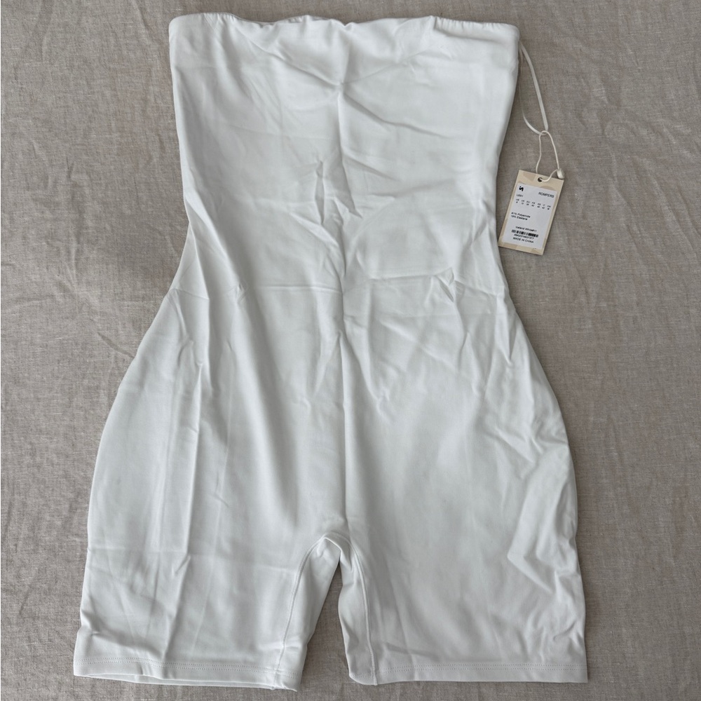 White Strapless Bodysuit